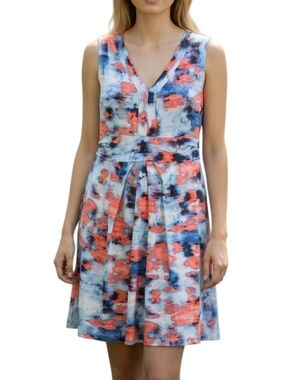 Simply Vera Watercolor Tie Dye Summer Dress